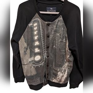 - Buffalo David Bitton snap closure cardigan with very trendy printed fโฆ